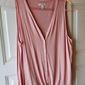 Women's Nine West Light Pink button up tank top - Size XL - Used